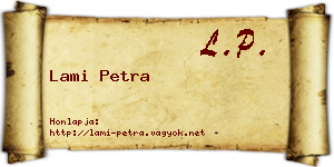 Lami Petra névjegykártya